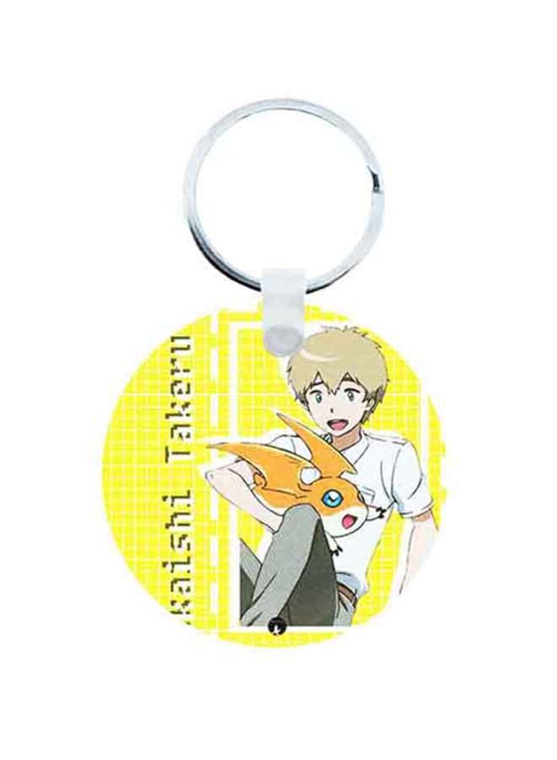 RKN Digimon Anime Wooden Keychain