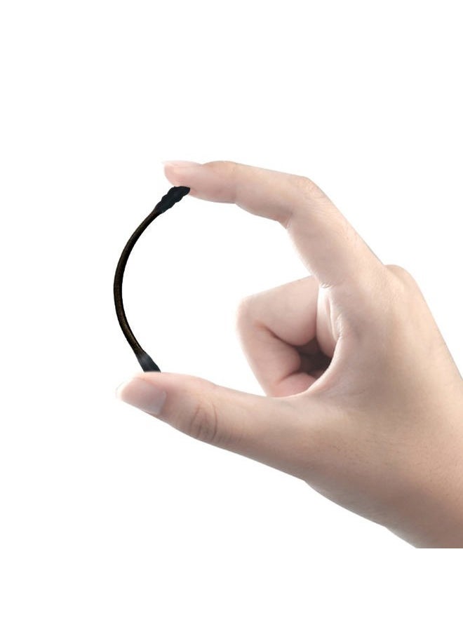 HOMEFOX - Black Cotton Swabs Spiral - 400 Count Organic Cotton Buds Double Side Tightly Wrapped Charcoal Cotton Tips Paper Stick Soft Gentle Cruelty-Free Lint-Free Goth Bathroom, Round & Spiral (Black) - Image 1