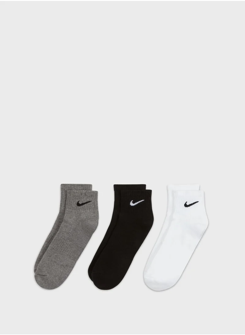 Nike 3 Pack Everyday Cushion Ankle Socks