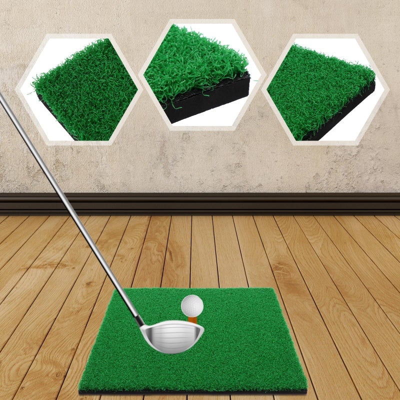 Portable 30x30cm Golf Practice Mat for Indoor Outdoor Swing Chipping Training - Image 5
