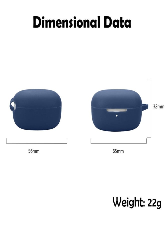 EasyBee [2 Pack] easyBee Case Compatible with Xiaomi Redmi Buds 6 Play Bluetooth Headphone Charging Cover with 2 Keychain, Soft Liquid Silicone Ultra Thin Shockproof Protective Kit - Black and Blue - Image 4