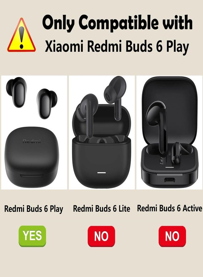 EasyBee [2 Pack] easyBee Case Compatible with Xiaomi Redmi Buds 6 Play Bluetooth Headphone Charging Cover with 2 Keychain, Soft Liquid Silicone Ultra Thin Shockproof Protective Kit - Black and Blue - Image 2