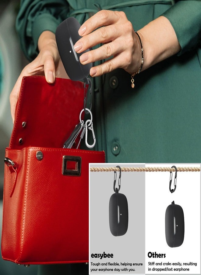 EasyBee [2 Pack] easyBee Case Compatible with Xiaomi Redmi Buds 6 Play Bluetooth Headphone Charging Cover with 2 Keychain, Soft Liquid Silicone Ultra Thin Shockproof Protective Kit - Black and Blue - Image 5