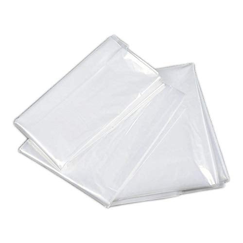 100 Pack Garment Bag Transparent Clothing Dust Cover Dustproof Hanging Clothes Suit Dress Jacket Cover for Dry Cleaner Home Storage Travel Clothes Storage Closet 236 x 472 inches