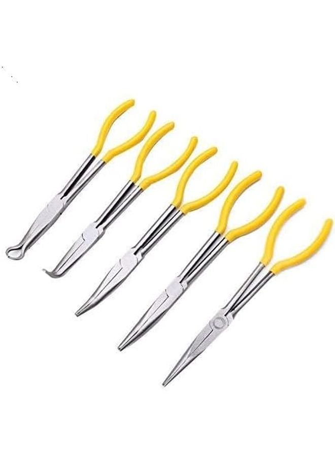 11 بوصة كماشة مستقيمة إبرة الأنف طويلة جدًا 20 درجة أداة إصلاح الأسلاك الدقيقة - Image 3