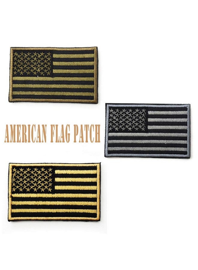boshiho Military Patches, Tactical American Flag Patches Special Forces Ranger Airborne Badges 5 Pieces Hook And Loop Embroidered Morale Patch (Gray)  - Image 2