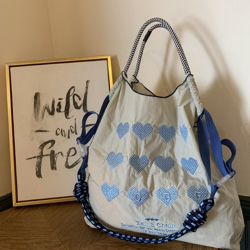 Embroidered Nylon Tote Bag - Image 2