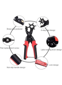 Revolving Punch Plier Kit,Leather Hole Punch Set for Belts,Watch Bands,Straps,Dog Collars,Saddles,Shoes,Fabric,DIY Home or Craft Projects,Heavy Duty Rotary Puncher,Multi Hole Sizes Make - pzsku/Z9674C9D887BD1DB38F31Z/45/_/1725521772/837887d6-265d-48ad-b04c-636e2fab6379