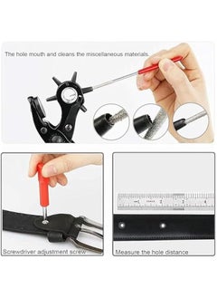 Revolving Punch Plier Kit,Leather Hole Punch Set for Belts,Watch Bands,Straps,Dog Collars,Saddles,Shoes,Fabric,DIY Home or Craft Projects,Heavy Duty Rotary Puncher,Multi Hole Sizes Make - pzsku/Z9674C9D887BD1DB38F31Z/45/_/1725522052/a89c7f63-0aa0-4069-8aca-b6500783283f