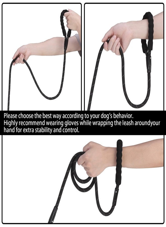 HOMIMP Chew Proof Dog Leash for Medium Large Dogs, Reflective 6 FT Heavy Duty Metal Chain Dog Leashes with Soft Padded Handle, Anti Bite Durable Rope Leashes for Pitbull, Non Chewable - Image 3