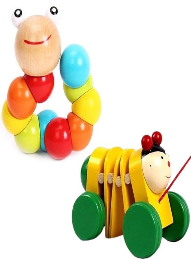 SubiMouIQ Baby Activities 6 to 12 Months, 12-18 Months, 3-6 Months Developmental, Tummy Time Crawling Toys - Infant - Caterpillar Twisting Baby Boy and Girl ((Rainbow) (Caterpillar Twist+Car) - Image 1
