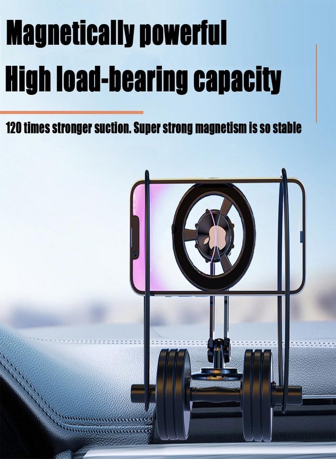 zipelo Magnetic Car Phone Holder, 360 Degree Adjustable Phone Mount for Auto Dashboard, Universal Car Accessories, Hands-Free Cell Phone Holder for iPhone 14 13 12 Android and More Smartphones - Image 3