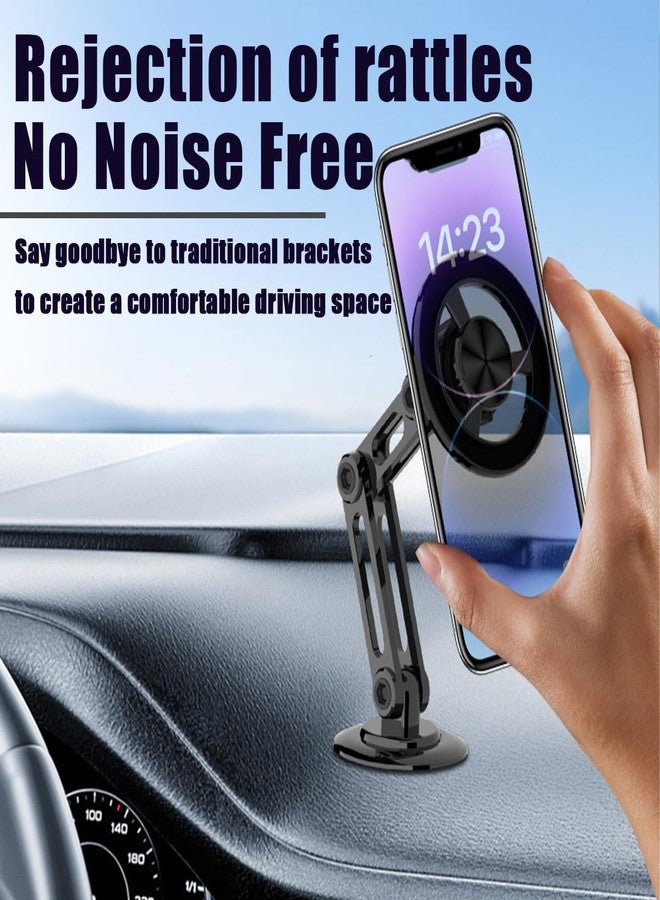 zipelo Magnetic Car Phone Holder, 360 Degree Adjustable Phone Mount for Auto Dashboard, Universal Car Accessories, Hands-Free Cell Phone Holder for iPhone 14 13 12 Android and More Smartphones - Image 5