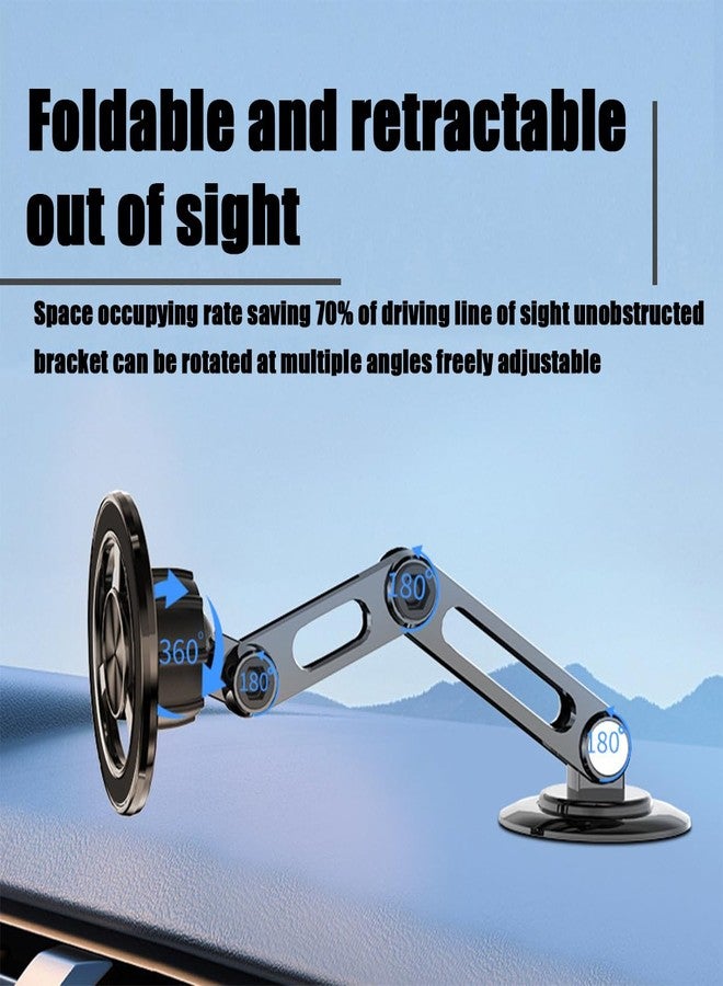 zipelo Magnetic Car Phone Holder, 360 Degree Adjustable Phone Mount for Auto Dashboard, Universal Car Accessories, Hands-Free Cell Phone Holder for iPhone 14 13 12 Android and More Smartphones - Image 4