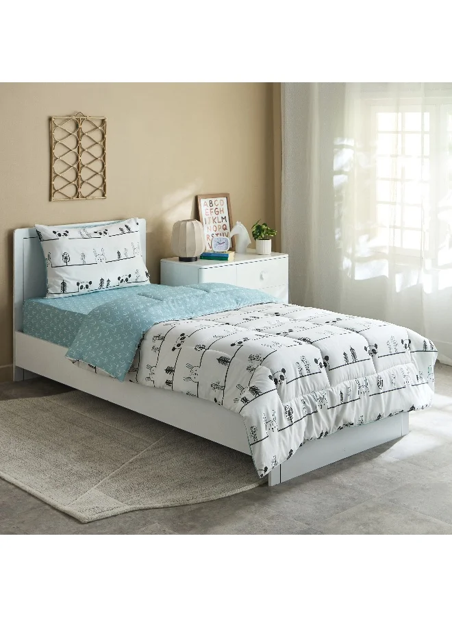 Home Box Joy Slumber 2-Piece Animal Pop Single Cotton Comforter Set - 135x220 cm