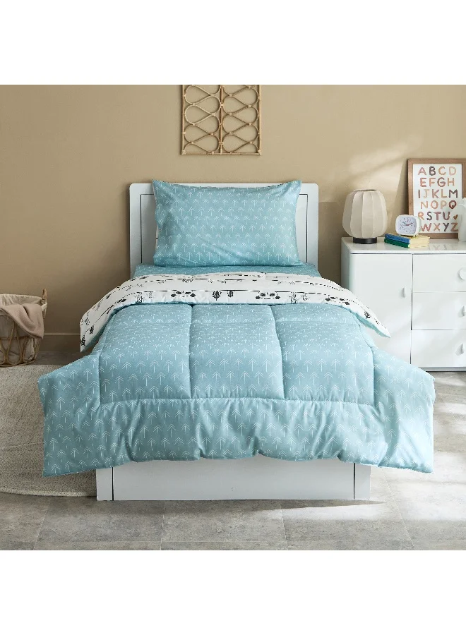 Home Box Joy Slumber 2-Piece Animal Pop Single Cotton Comforter Set - 135x220 cm