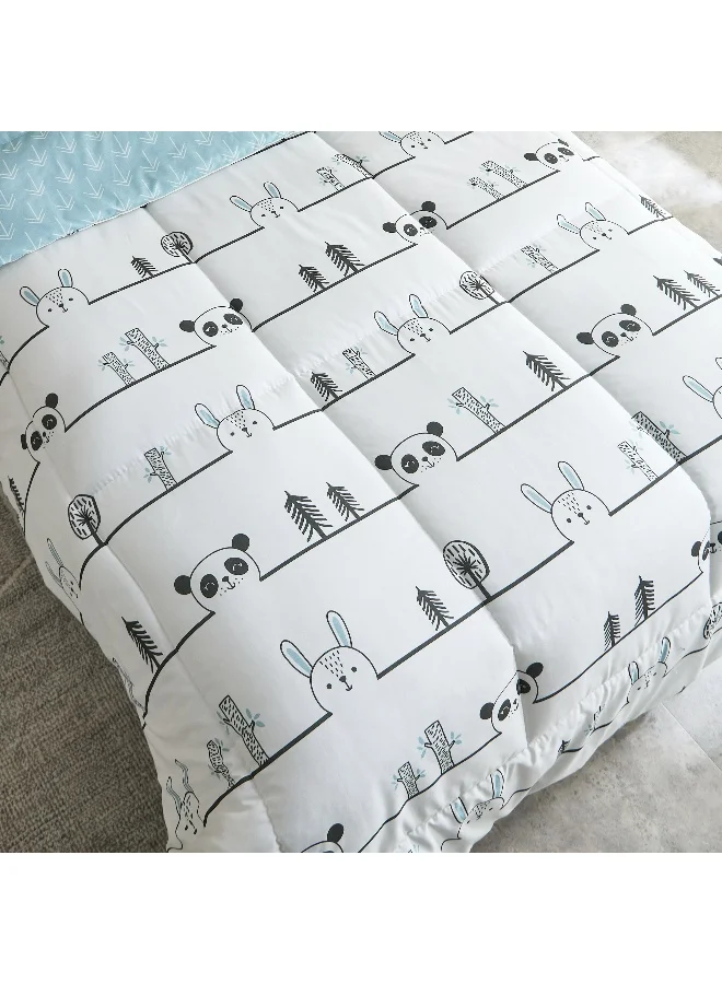 Home Box Joy Slumber 2-Piece Animal Pop Single Cotton Comforter Set - 135x220 cm