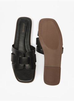 Celeste Women's Solid Slip-On Flat Sandals  - Image 4