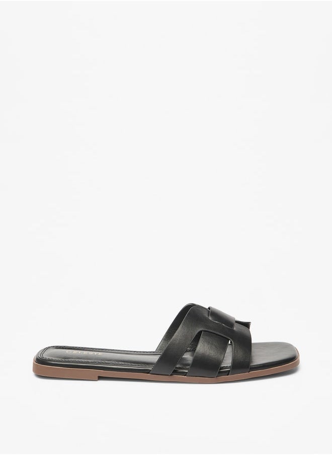 Celeste Women's Solid Slip-On Flat Sandals  - Image 1