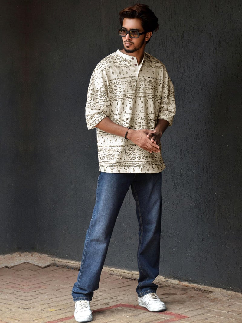 Noble Monk Men Polycotton Solid Regular Kurta || Casual Plain Stylish Shirt for Man || Full Sleeve Band Collar Tshirt for Men || Casual Wear Tshirt for Man - Image 3