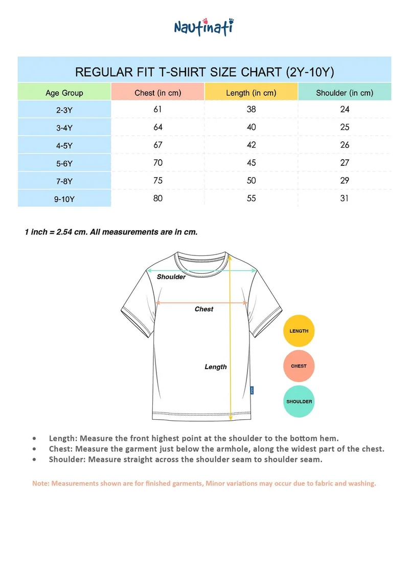 Nautinati Bright Coral & Yellow Nautinati Boys' Pack of 2 Cotton Beach Graphic Printed T-shirts for Men | Best Price UAE