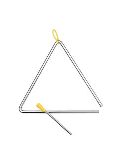 نيبمينينت 8 Inch Triangle Bell Triangolo with Metal Mallet Idiophone Steel Percussion Children Toddle Kid Rhythm Learning Early Education Musical Instrument Hand Striker  - Image 1