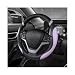 MUQIDA Car Steering Wheel Cover 15 Inch Premium Leather Breathable NonSlip Wheels Wrap Universal Auto Comfortable Steering Wheel Protector for SUV Truck Van Car Accessories Purple - Image 2