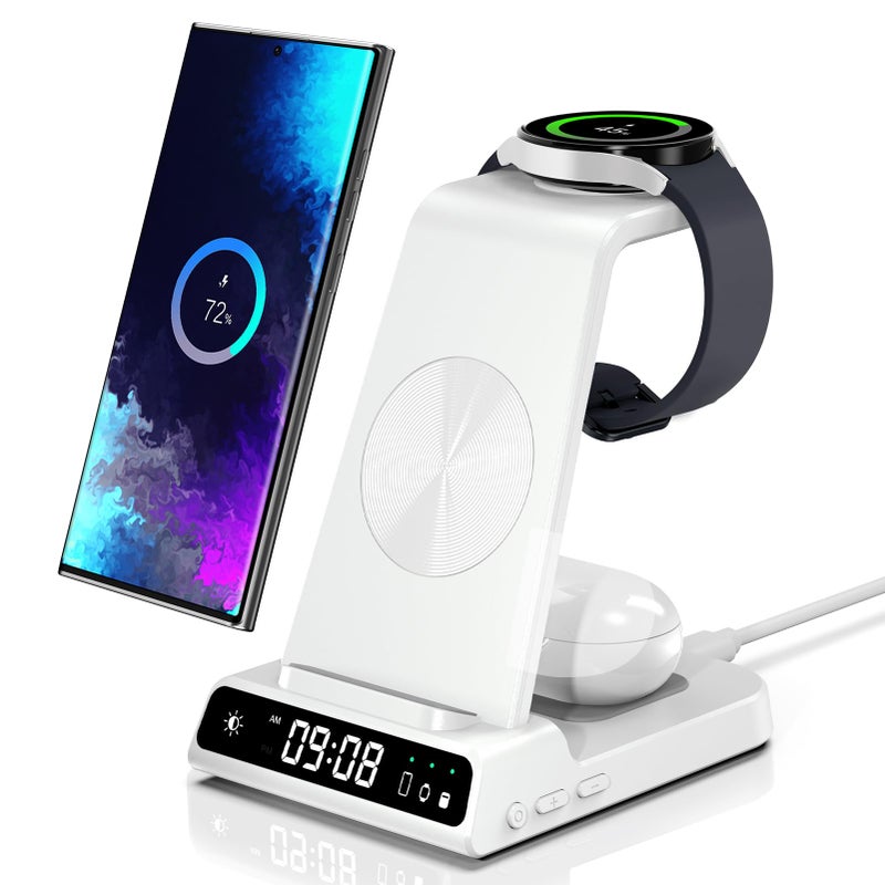 Phelinta Wireless Charger for Samsung 3 in 1 Wireless Charging Station for Samsung Galaxy S25 UltraS24 UltraS23S22Note 20Z Flip 6Fold 6 Charger for Samsung Galaxy Watch Ultra876 Galaxy Buds 33 Pro - Image 2