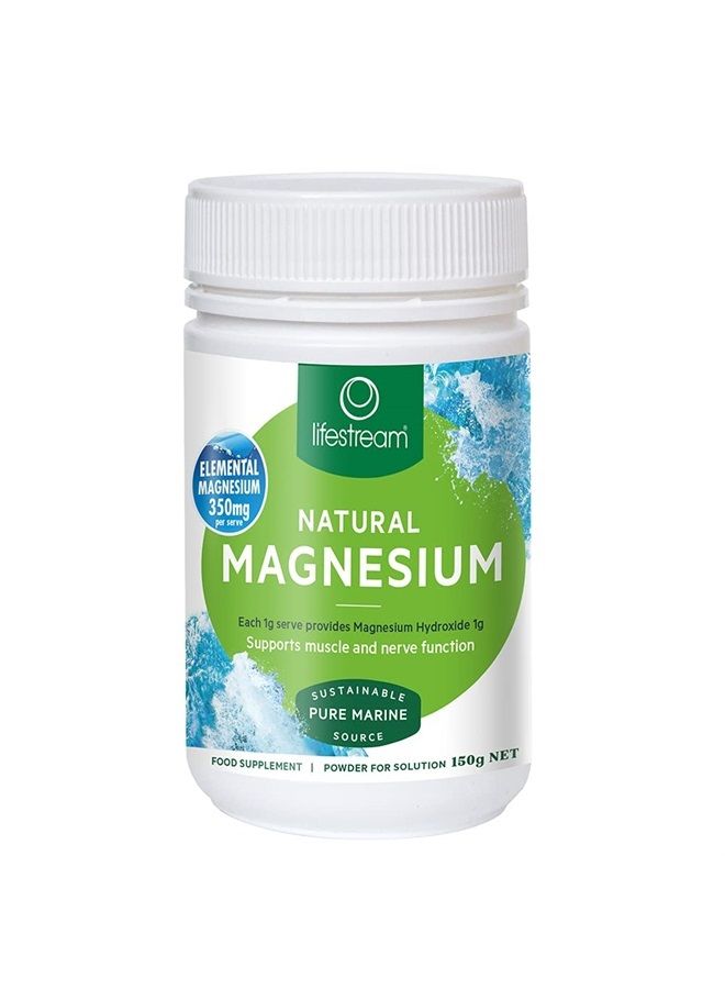 Lifestream Natural Magnesium (Pure Marine Source) Powder 150g - Image 1