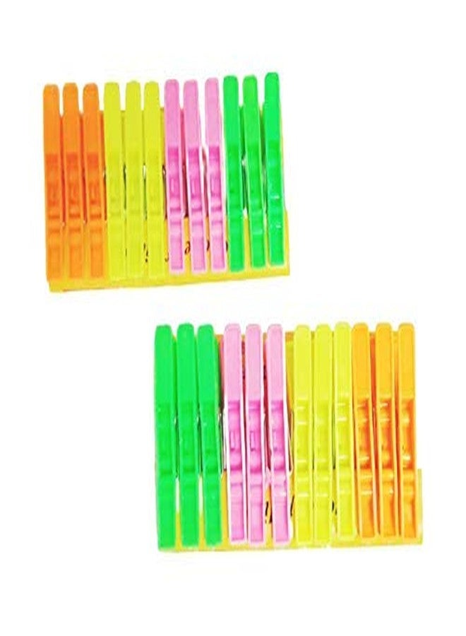 M2 Look Plastic Clips Clothes Pegs Multipurpose for Drying (Set of 24 Pc) - Image 1