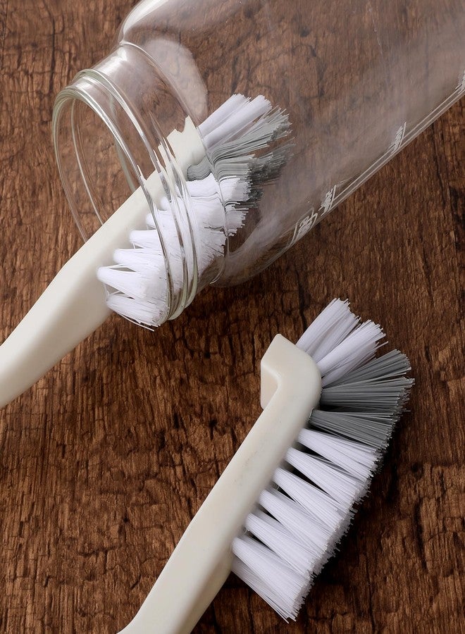 Aysatogc Kitchen Scrub Brush, Angle Cleaning Brush Right Angle Scrub Brushes Cleaning Dish Scrub Brushes for Sink Household Dish Edge Corners Small Space Crevice Cleaning with Stiff Bristles - Image 4