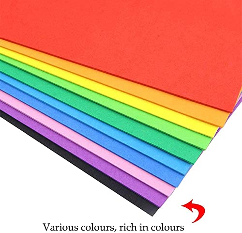 Qatalitic Multicolor Set of 10 Pcs A4 Size Eva Foam Sheets, 2 mm Thickness, for DIY Art & Craft, School Projects, Decoration & Scrapbooking - Image 3