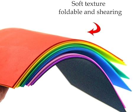 Qatalitic Multicolor Set of 10 Pcs A4 Size Eva Foam Sheets, 2 mm Thickness, for DIY Art & Craft, School Projects, Decoration & Scrapbooking - Image 2