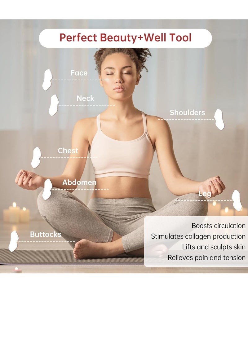 Loquat Stainless Steel Gua Sha Set Face Massager Metal Gua Sha Facial Tools Body Lymphatic Drainage Massager Face Guasha Face Sculpting Tool Skin Care Set Gifts for Women - Image 5