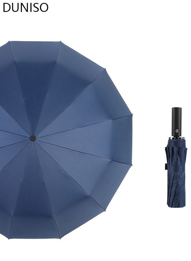 DUNISO Windproof Folding Travel Umbrella Anti-UV Sun And Rain Auto Open Close Lightweight Compact Portable Folding Umbrella for Men Women Teens and Kids - Image 1