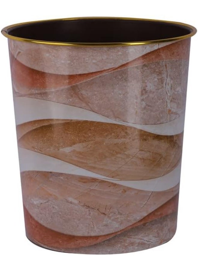 Patriotic Happy Large Round Plastic Waste Bin - Multicolor- 15