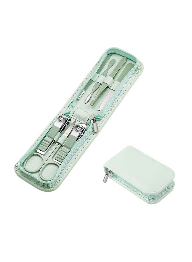NEMIBAD Manicure Set Nail Clippers Pedicure Kit -7 Pieces Stainless Steel Travel Nail Kit, Professional Grooming Kits, Manicure Kit with Zipper Portable Travel Pack - Image 1