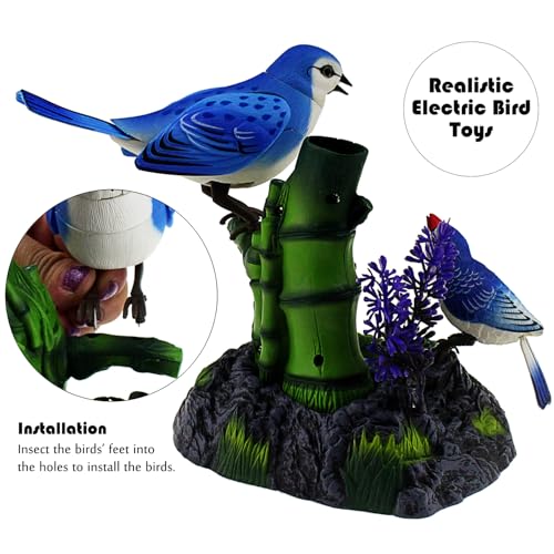 Tipmant Realistic Electronic Birds Toys Electric Animal Pets Move Chirp Home Office Table Desk Wall Decoration Kids Birthday Gifts - Image 5