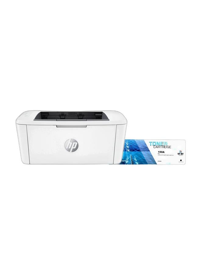 HP LaserJet M111w Wireless Printer, White - [7MD68A] & LET MY 150A (W1500A) LASER TONER CARTRIDEG for HP Laserjet M111a M111w MFP M141a M141w MFP M141a M141w Printer Black TONER Bundle - Image 1