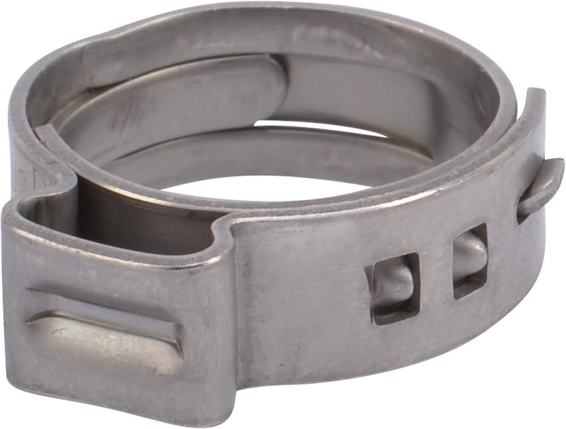 SharkBite 1/2 Inch Clamp Ring, Pack of 100, Stainless Steel Plumbing Fitting, PEX Pipe, PE-RT, UC953CP100 - Image 1