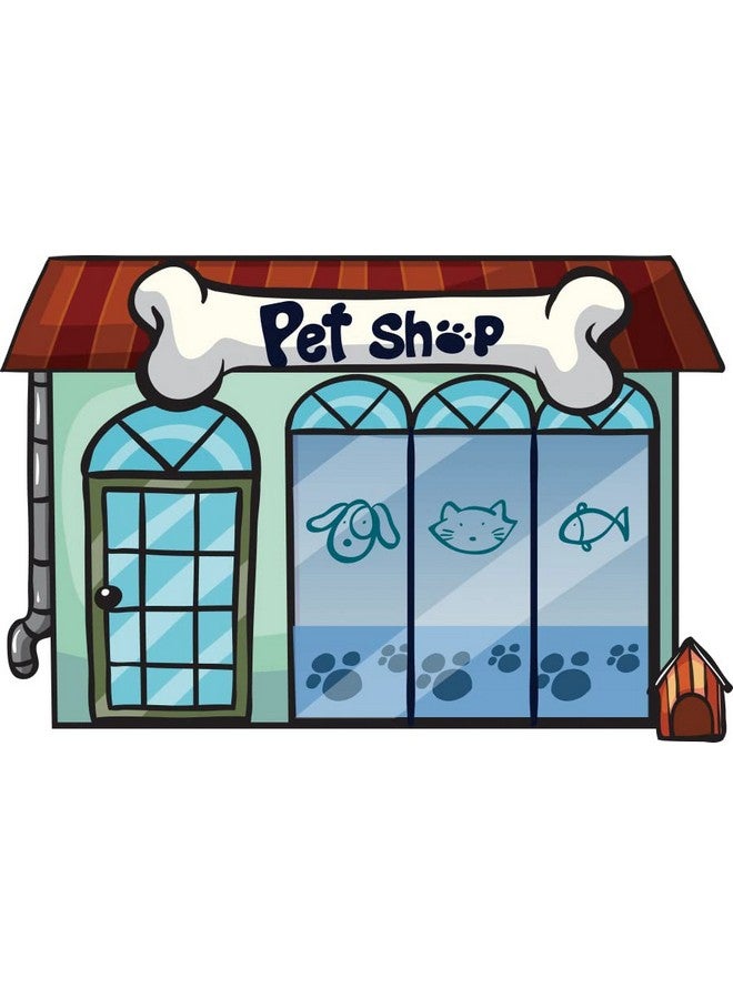 Eainb 8X6Ft Cartoon Pet Shop Backdrop Pet Shop Storefront Backdrops For Girl Boy 1St Birthday Party Photography Background School Play Background Pets Photo Booth Props - Image 5