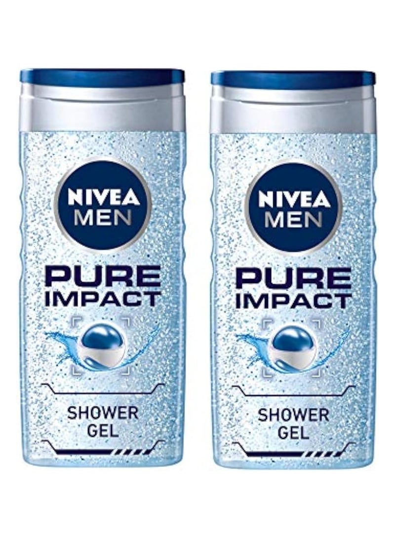 Nivea SHOWER PURE IMPACT FOR MEN 250ML x2