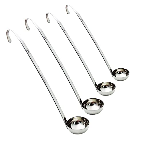 طقم مغارف حساء من الفولاذ المقاوم للصدأ 4 قطع 1 أونصة 2 أونصة 4 أونصة 5 أونصة مغارف مطبخ