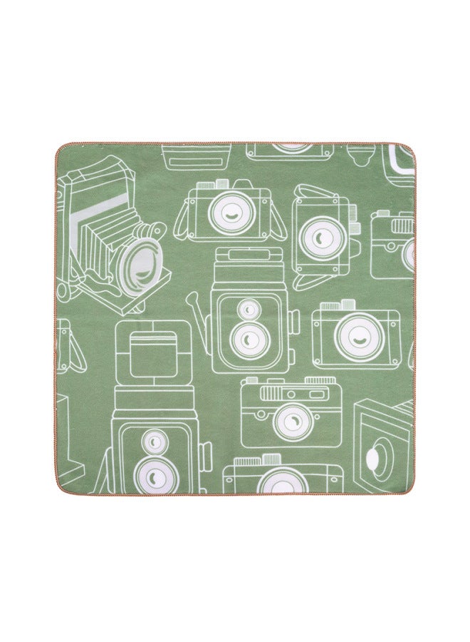 Camera Wrapping Cloth Hundred Patch Cloth Folding Cloth Self-adhesive Cloth Micro Single SLR Storage Cloth Magic Cloth Lens Protective Bag-Color:Matcha Green Camera-Size:250*250  - Image 1