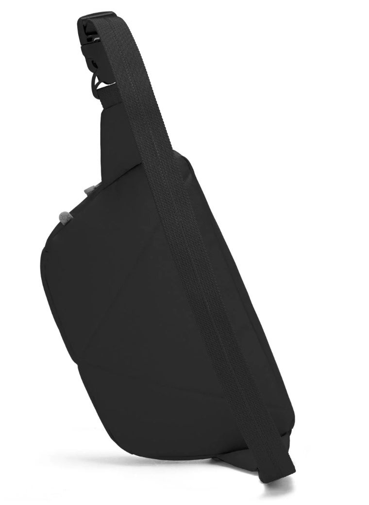 Pacsafe Pacsafe GO Anti-Theft Sling Pack – 2.5L (Jet Black Color) Crossbody Bag with RFID Protection, Slashguard Strap, Water-Resistant Recycled Polyester, Dual-Release Security Buckle  - Image 5