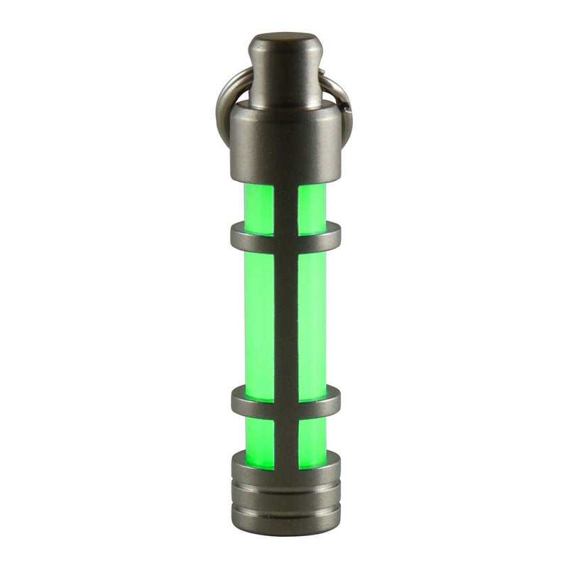 TEC Accessories Embrite Glow Fob Stainless Steel Green Embrite Pellet Glow in the Dark Keychain Accessories Everyday Carry Key Fob Keychain for Indoor and Outdoor Use - Image 3