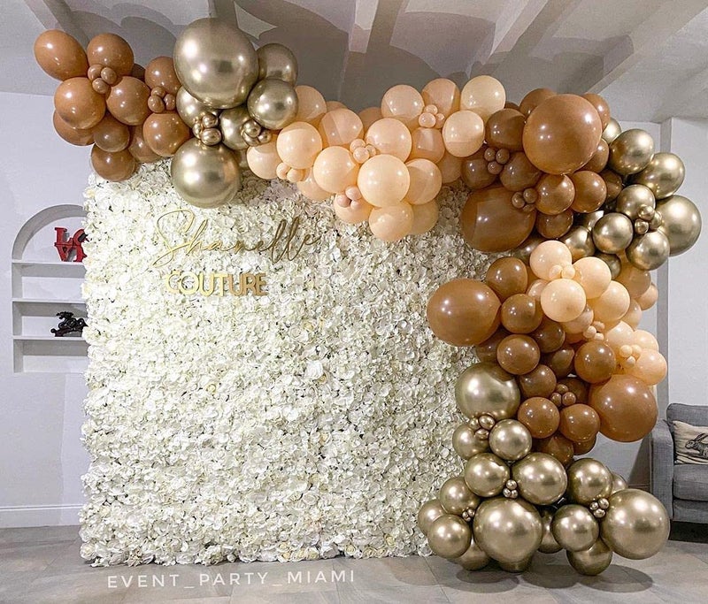 LAZYBEEE 102pcs Skin and Coffee Latex Balloon for Birthday Decoration Baby Shower Wedding Ceremony Balloon Anniversary Decorations Arch Balloon Tower - Image 5