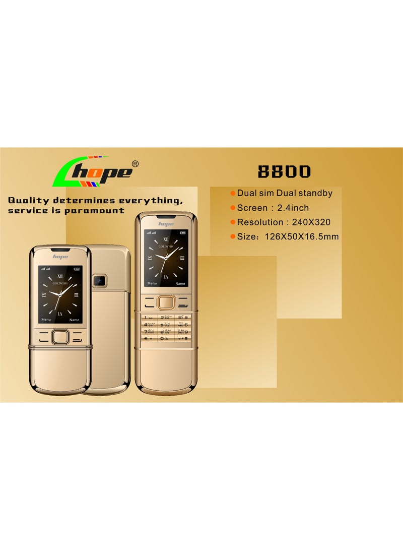 Hope Gold Luxury Slider Classic Mobile Phone | Premium Retro Design | Elegant Metallic Finish | Collector's Edition - Image 5