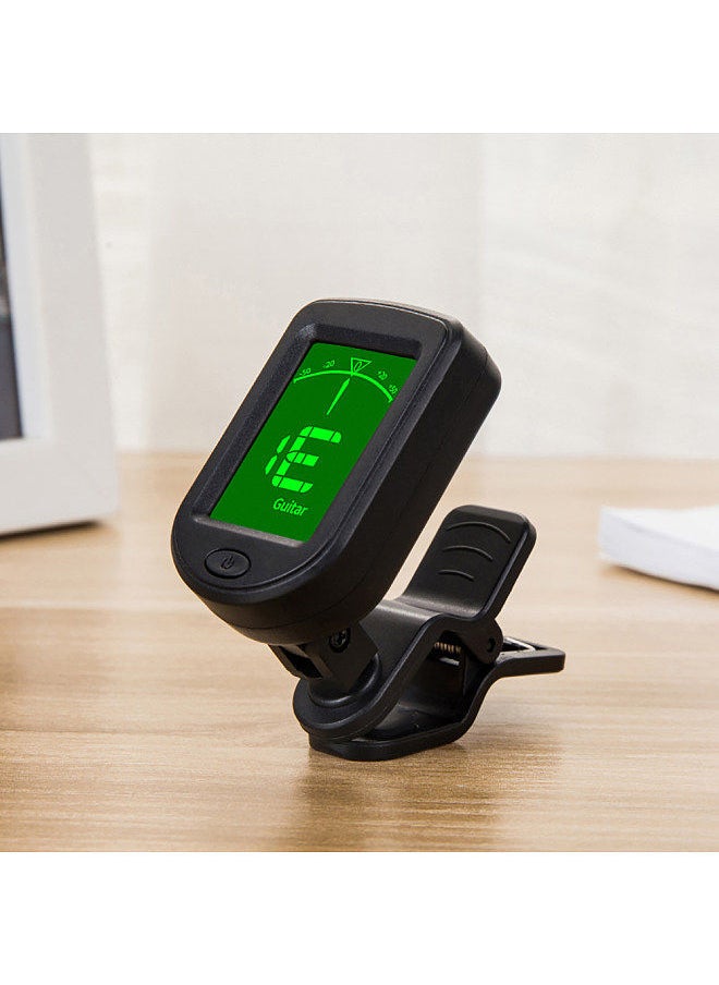 Generic - T-02 Guitar Tuner Clip-On Chromatic Digital Tuner Lcd Display Mini Size Tuner For Acoustic Guitar Ukulele Violin - Image 1