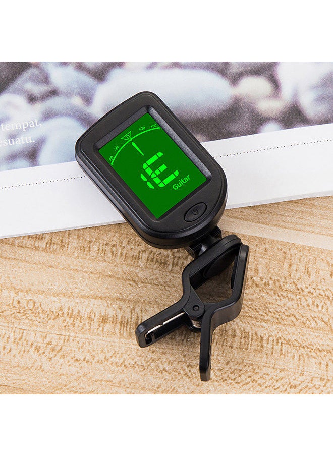 Generic - T-02 Guitar Tuner Clip-On Chromatic Digital Tuner Lcd Display Mini Size Tuner For Acoustic Guitar Ukulele Violin - Image 1